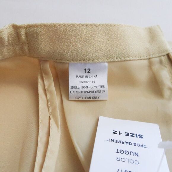 Emily Light Yellow Skirt Suit Size 12 - Picture 7 of 13